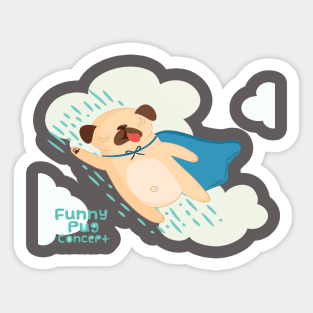 funny pug Sticker